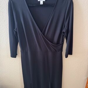 LOFT Black Long Sleeve Dress